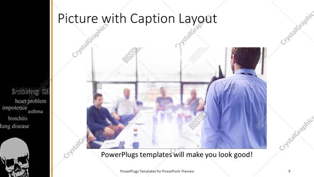 Picture with Caption presentation slide layout