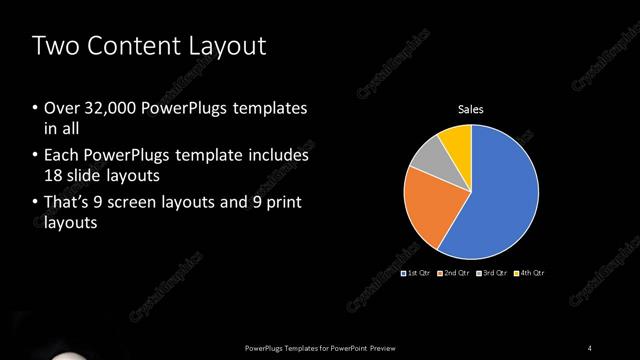 Two Content presentation slide layout