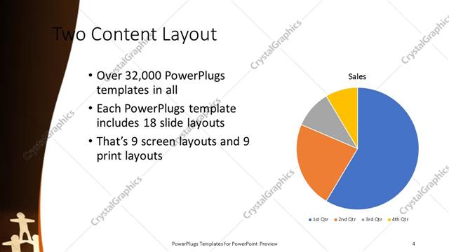 Two Content presentation slide layout