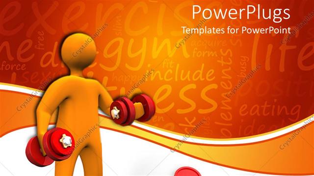  Presentation with exercise - Humanoid with dumbbell in both hands