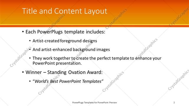 Title and Content presentation slide layout