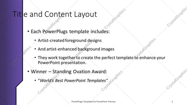 Title and Content presentation slide layout