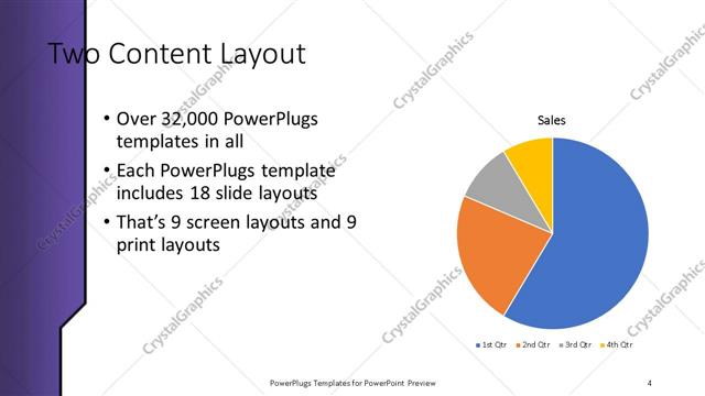 Two Content presentation slide layout