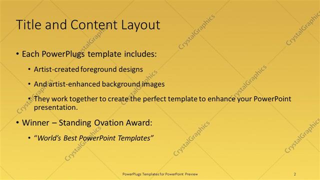 Title and Content presentation slide layout