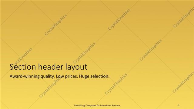 Section Header presentation slide layout