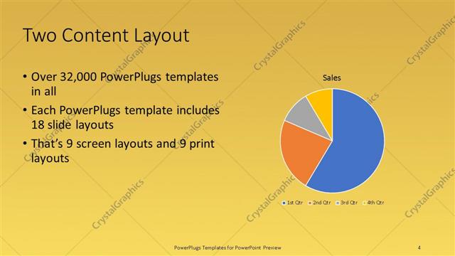 Two Content presentation slide layout