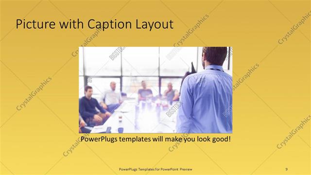 Picture with Caption presentation slide layout