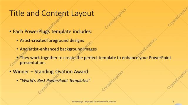 Title and Content presentation slide layout