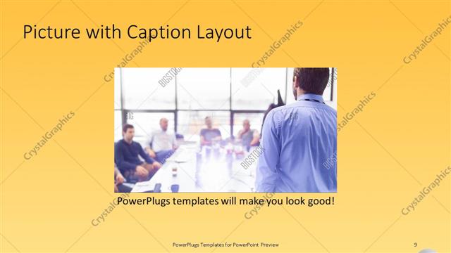 Picture with Caption presentation slide layout