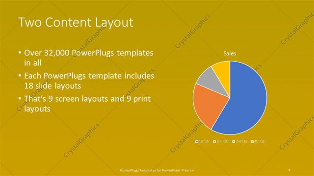 Two Content presentation slide layout