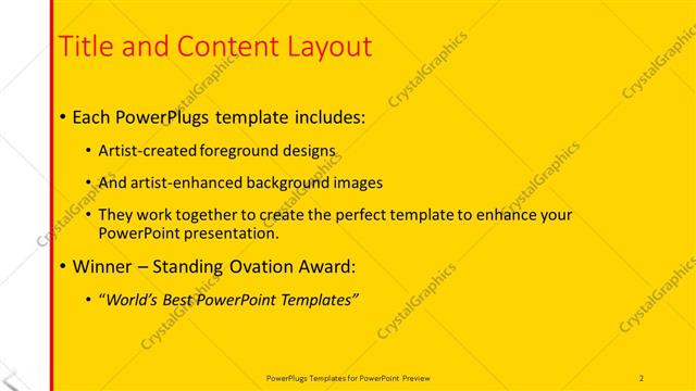 Title and Content presentation slide layout
