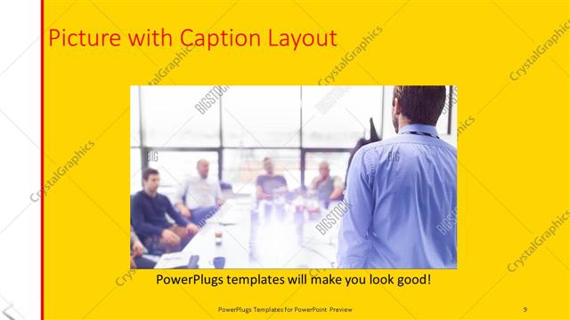 Picture with Caption presentation slide layout
