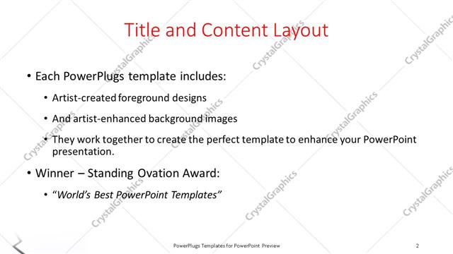 Title and Content presentation slide layout