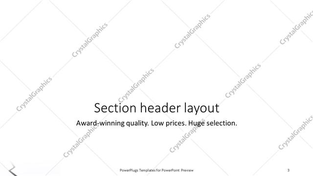 Section Header presentation slide layout