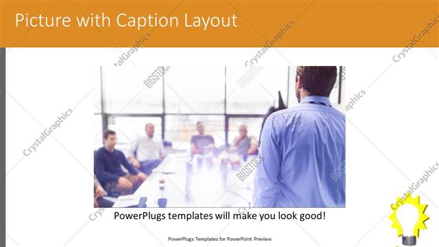 Picture with Caption presentation slide layout