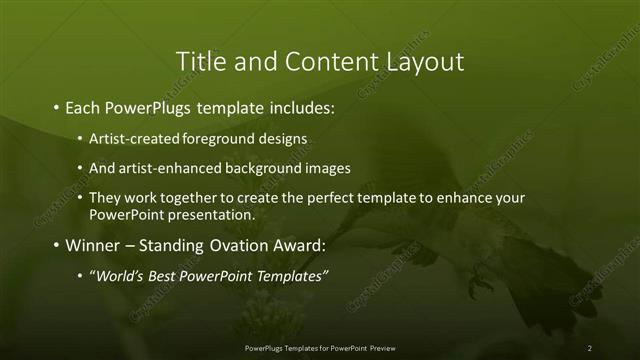 Title and Content presentation slide layout