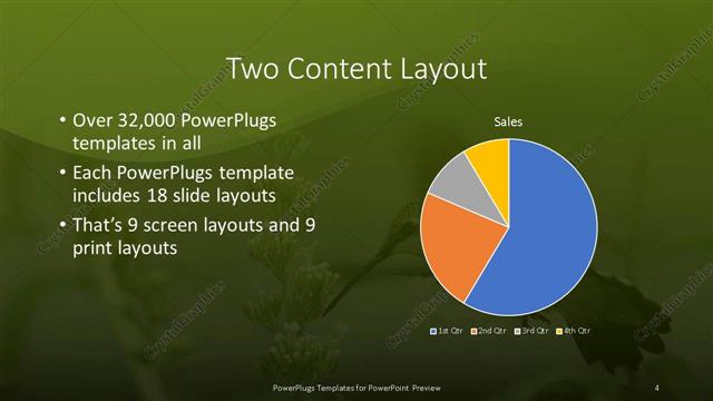 Two Content presentation slide layout