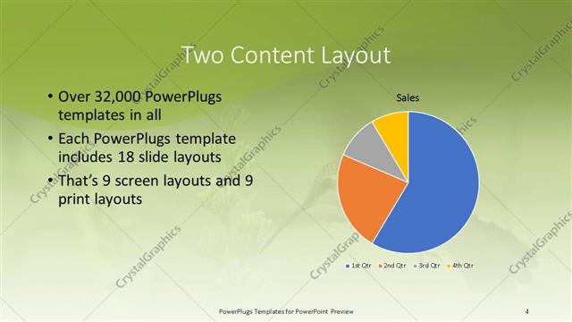 Two Content presentation slide layout