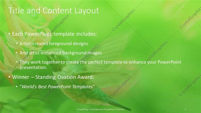 Title and Content presentation slide layout