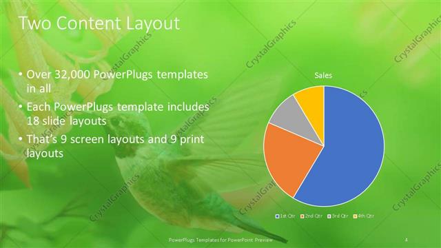 Two Content presentation slide layout