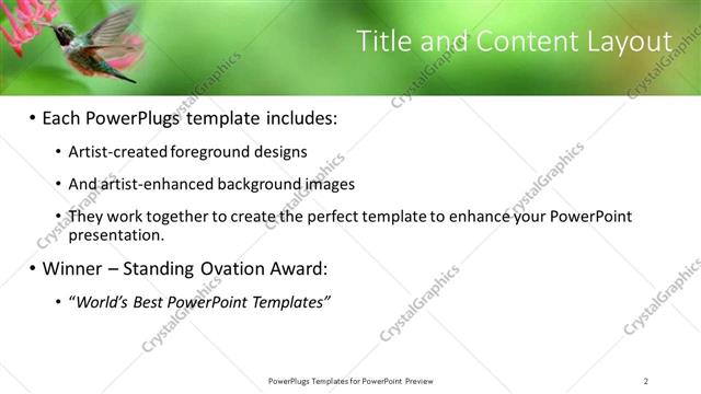 Title and Content presentation slide layout