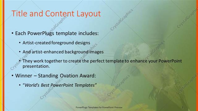 Title and Content presentation slide layout
