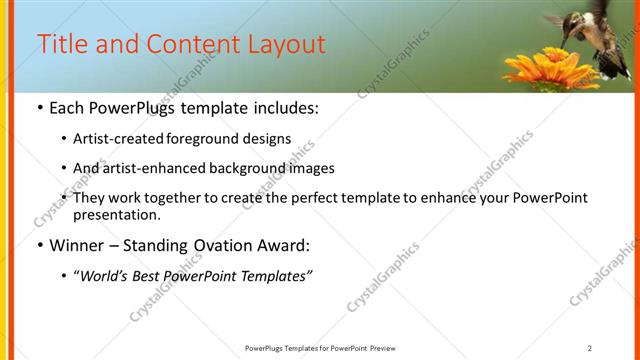 Title and Content presentation slide layout