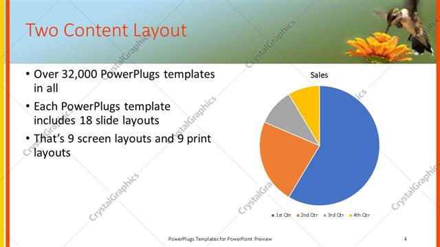 Two Content presentation slide layout