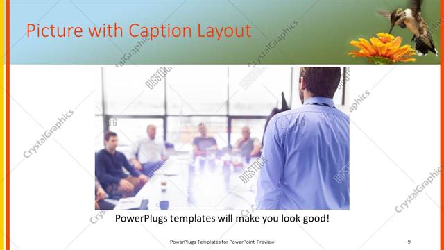 Picture with Caption presentation slide layout