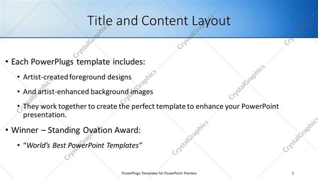 Title and Content presentation slide layout