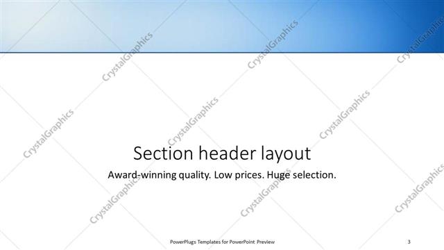 Section Header presentation slide layout