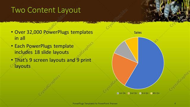 Two Content presentation slide layout
