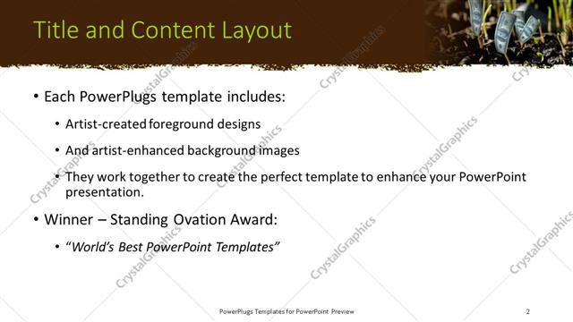Title and Content presentation slide layout