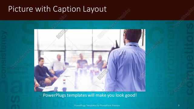 Picture with Caption presentation slide layout