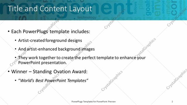 Title and Content presentation slide layout