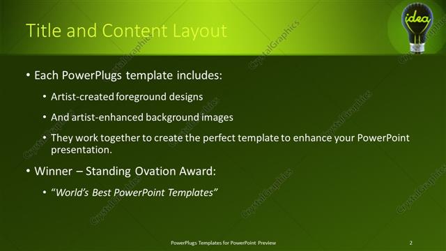 Title and Content presentation slide layout