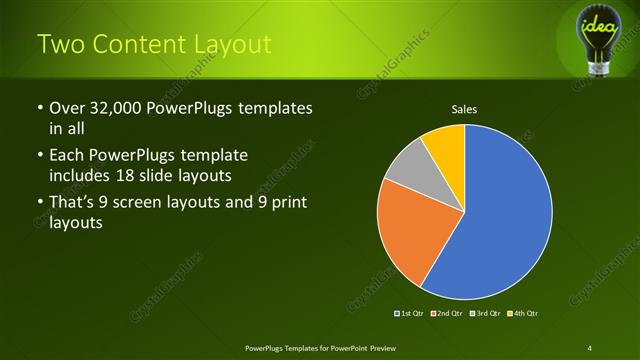 Two Content presentation slide layout