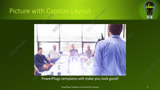 Picture with Caption presentation slide layout