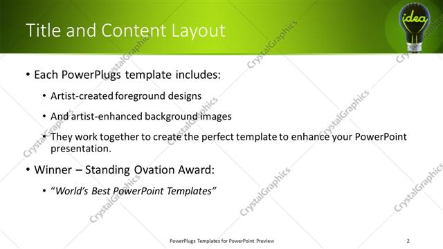 Title and Content presentation slide layout