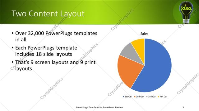 Two Content presentation slide layout