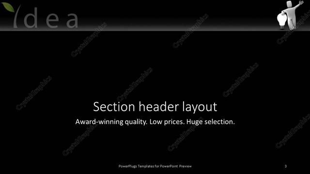 Section Header presentation slide layout