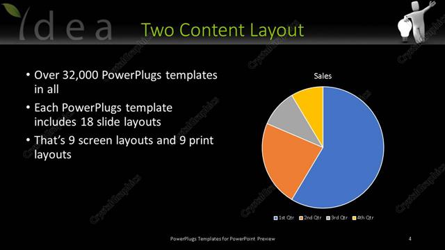 Two Content presentation slide layout