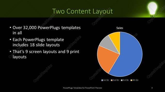 Two Content presentation slide layout