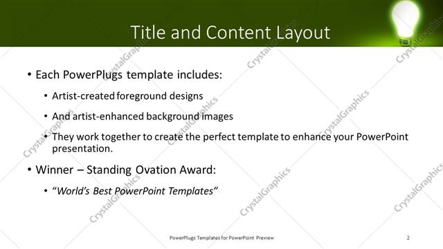 Title and Content presentation slide layout