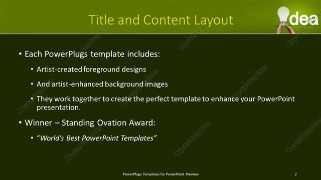 Title and Content presentation slide layout