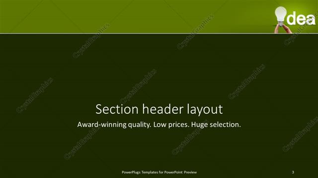 Section Header presentation slide layout