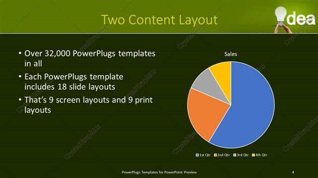Two Content presentation slide layout