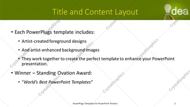 Title and Content presentation slide layout