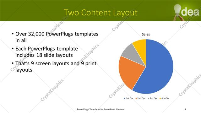 Two Content presentation slide layout