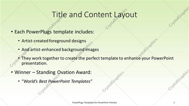 Title and Content presentation slide layout